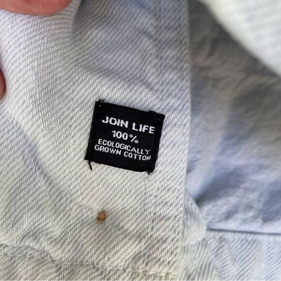 ZARA Light Wash Cropped Utility Jacket Size S - Picture 6 of 10